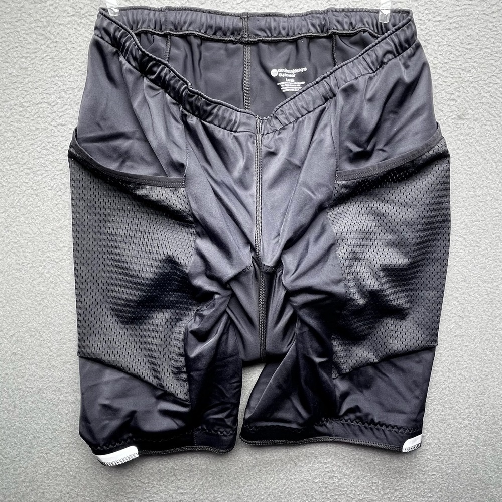Aero Tech Designs Men Cycling Shorts Nylon Spandex Lg Padded Bike Shorts Black